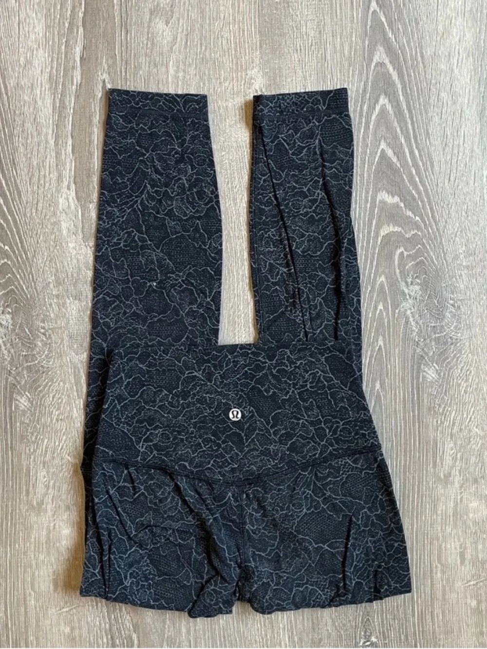 Lululemon Align Pant II 25” Lacescape Dark Cast Black Women’s 2